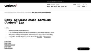 Bixby - Setup and Usage - Samsung | Verizon Wireless