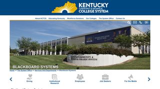 Blackboard Systems - KCTCS System Office - Kentucky Community ...