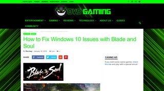 How to Fix Windows 10 Issues with Blade and Soul - DVS Gaming