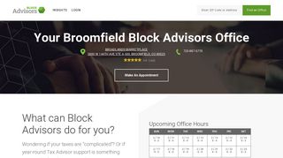 Block Advisors Office - 3800 W 144TH AVE STE A-500, BROOMFIELD ...