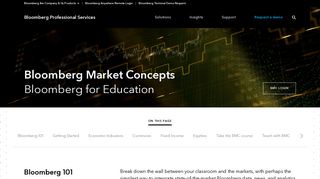 Bloomberg Market Concepts | Bloomberg Professional Services