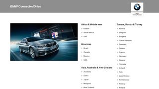 BMW ConnectedDrive Country Selection