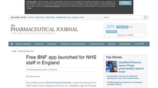 Free BNF app launched for NHS staff in England | News ...