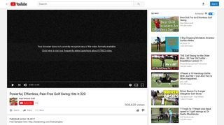 Powerful, Effortless, Pain-Free Golf Swing Hits It 320 - YouTube