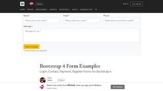 Bootstrap 4 Form Examples – WDstack – Medium