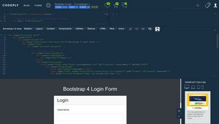 Bootstrap 4 Login Form - Codeply