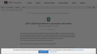 BOP-LOGIN Spel Method to get session information | CA Communities