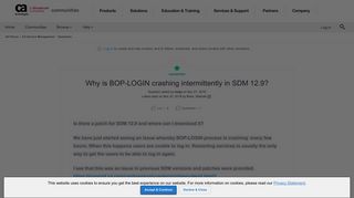 Why is BOP-LOGIN crashing intermittently in SDM... | CA Communities