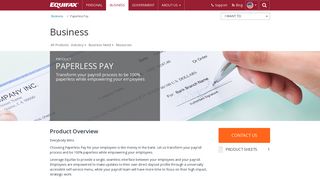 Paperless Pay | Business | Equifax