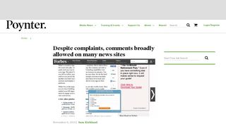 Despite complaints, comments broadly allowed on many news sites ...