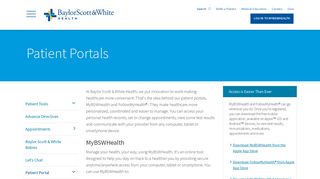 Bswh My Chart Login And Support