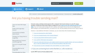 Are you having trouble sending mail? : TechWeb : Boston University