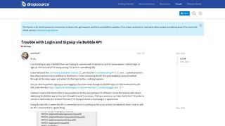 Trouble with Login and Signup via Bubble API - API Help - Forum ...