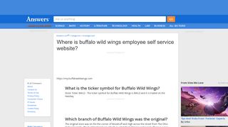 Where is buffalo wild wings employee self service website - Answers