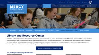 Library and Resource Center - Mercy High School Burlingame