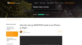 How do I set up IMAP/POP email on an iPhone or iPad? – Rebel.com ...