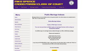 Marriage License Copies - Caddo Parish Clerk of Court