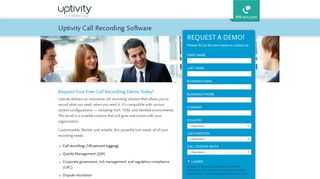 Uptivity Call Recording Software - Workforce Optimization