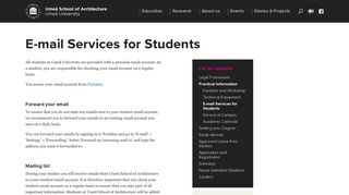 E-mail Services for Students