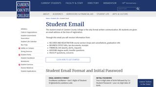 Student Email - Camden County College