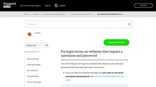 Fix login issues on websites that require a username and password ...