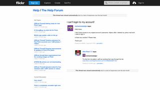 Flickr: The Help Forum: i can't login to my account!