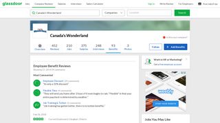 Canada's Wonderland Employee Benefits and Perks | Glassdoor