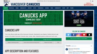 Canucks Mobile App | Vancouver Canucks - NHL.com