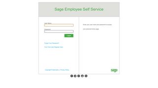Sage Employee Self Service - IIS7 - Fas-Trip