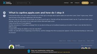 What is captive.apple.com and how do I stop it - Experts Exchange