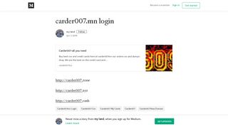 carder007.mn login – my land – Medium