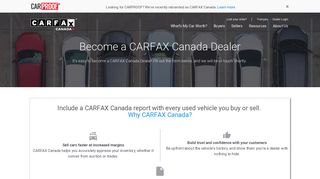 Become a CARFAX Canada Dealer Today | CARFAX ... - CarProof