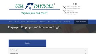 Employer, Employee and Accountant Login | USA Payroll NJ