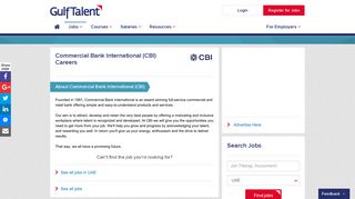Commercial Bank International (CBI) Careers & Jobs | GulfTalent