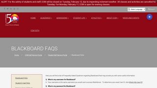 Blackboard FAQs - County College of Morris