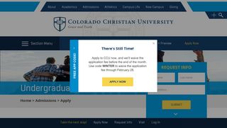 Apply to CCU | Colorado Christian University
