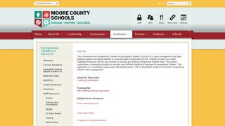 Exceptional Children's Services / CECAS - Moore County Schools