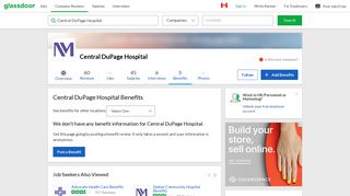 Central DuPage Hospital Employee Benefits and Perks | Glassdoor.ca