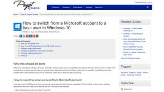How to switch from a Microsoft account to a local user in Windows 10