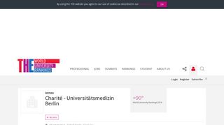 Charité - Universitätsmedizin Berlin World University Rankings | THE