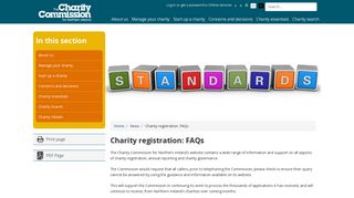 Charity registration: FAQs | The Charity Commission for Northern ...