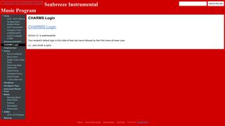 CHARMS Login - Seabreeze Instrumental Music Program