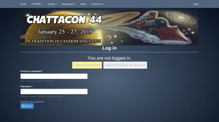 Log in | ChattaCon