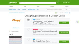 Chegg Coupons, Promo Codes & Deals 2019 - Groupon