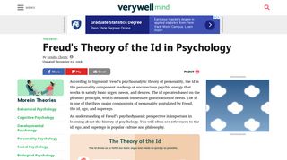 Freud's Theory of the Id in Psychology - Verywell Mind