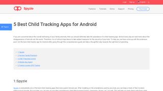 5 Best Child Tracking Apps for Android. - Spyzie