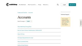 Accounts - MailChimp