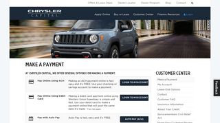 Make a Payment | Chrysler Capital