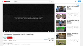Troubleshooting Fioptics Video Tutorial - Cincinnati Bell - YouTube