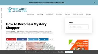 How to Become a Mystery Shopper - The Work at Home Wife